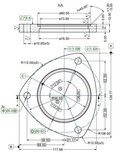 Stalen 76mm flens voor turbinehuis R=112mm