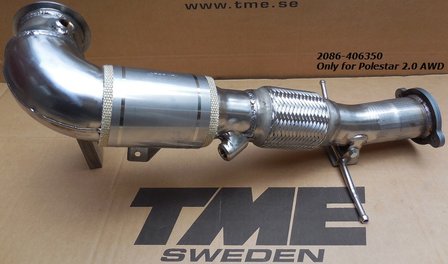 TME 3&quot; downpipe Volvo S60/V60 AWD 2.0L 4-cilinder VEA