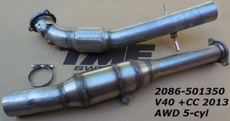 TME downpipe Volvo V40 T5 5-cilinder 2013-19