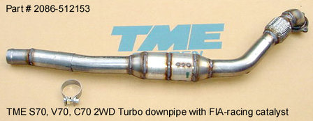 TME 3&quot; Downpipe Volvo S70 / V70 / C70 Turbo 1999-2000