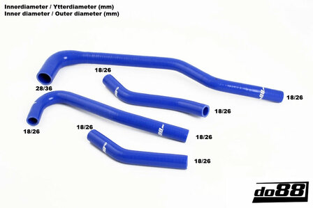 Silicone Kachelslangen Set Saab 9000 1992-98