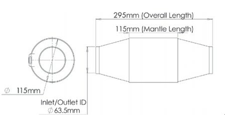 100 Cell Metal Catalytic Convertor