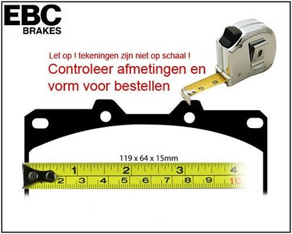 EBC Remblokken Set Vooras Volvo S60R / V70R AWD  2003-07