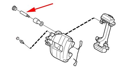 Remklauw Geleide Pen Vooras - Volvo 850 / S70 / V70 / 70