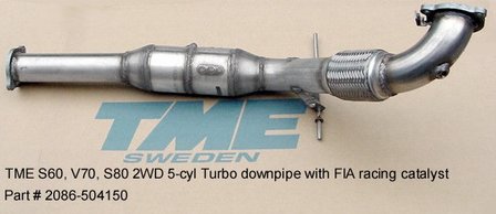 TME 3&quot; Downpipe Volvo S60 / V70N / S80 2WD 2000-09