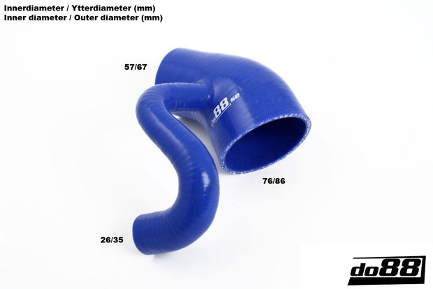 Silicone 76mm Gasklep Slang Volvo 850 & S/V/C70 Turbo 1995-98