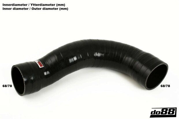 HD Silicone Intercooler inlaatslang Volvo S60 / V60 / V70N / XC60 / XC70 en S80 Diesel  2009-2013