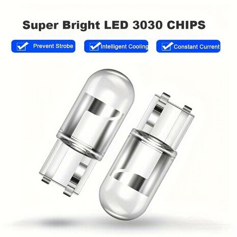 Set T10 5W5 COB LED 6000K 12V