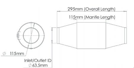 100 Cell Metal Catalytic Convertor
