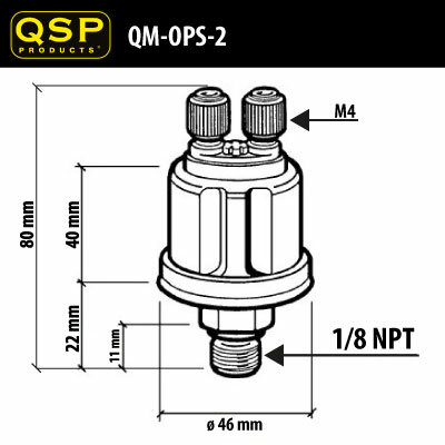 QSP Oil Pressure Sender 0-10 Bar