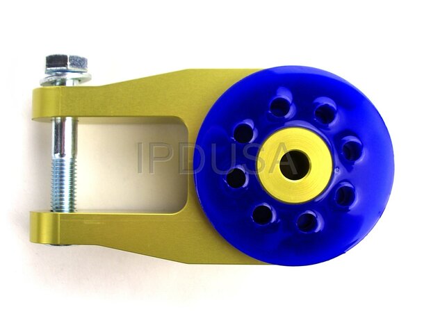Zware aluminium (gefreesde) versnellingsbak reactiearm van IPD voor de Volvo P5 serie.