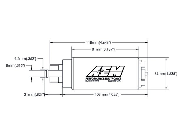 AEM High Performance 320 ltr/uur Benzinepomp