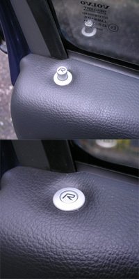 Aluminium Deur Pin R-logo