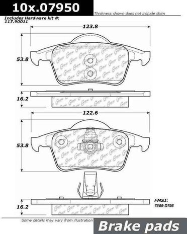 Stoptech Remblokken Set Achteras Volvo S60 / V70N / S80 / XC70  2000-04