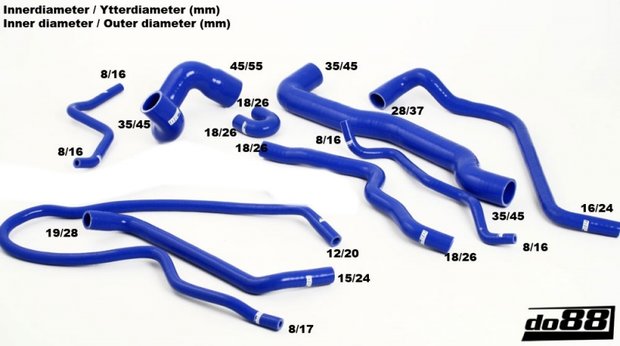 Koelwaterslangen Set Saab 9-3 Turbo 1999-03